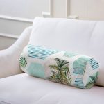 - RealHomes Özel Tasarımlı Dijital Baskılı İç Dolgulu Fermuarlı Silindir Yastık - Realhomes Geometrik Palmiye Desenli Dijital Baskılı İç Dolgulu - Fermuarlı Süet Silindir Yuvarlak Yastık Kırlent Realhomes