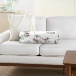 Beyaz Temalı Palmiye Adası Dijital Baskılı İç Dolgulu - Fermuarlı Süet Silindir Daire Yastık Kırlent Realhomes