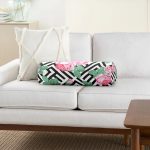 - RealHomes Özel Tasarımlı Dijital Baskılı İç Dolgulu Fermuarlı Silindir Yastık - Realhomes Karışık Desenli Gül Dijital Baskılı Dekoratif İç Dolgulu - Fermuarlı Süet Silindir Daire Yastık Kırlent Realhomes