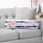 - RealHomes Özel Tasarımlı Dijital Baskılı İç Dolgulu Fermuarlı Silindir Yastık - Realhomes  Sümbül Desenli Yatay Çizgili Dekoratif İç Dolgulu - Fermuarlı Süet Silindir Rulo Yastık Kırlent Realhomes