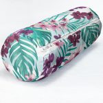 - RealHomes Özel Tasarımlı Dijital Baskılı İç Dolgulu Fermuarlı Silindir Yastık - Realhomes  Turkuaz Temalı Eflatun Çiçek Desenli Dekoratif İç Dolgulu Süet Silindir Yastık Kırlent - Bel Yastığı Realhomes