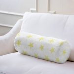 - RealHomes Özel Tasarımlı Dijital Baskılı İç Dolgulu Fermuarlı Silindir Yastık - Realhomes Sarı Yıldız Dekoratif İç Dolgulu - Fermuarlı Süet Silindir Rulo Yastık Kırlent Realhomes