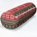 - RealHomes Özel Tasarımlı Dijital Baskılı İç Dolgulu Fermuarlı Silindir Yastık - Realhomes Yılbaşı Temalı Kanaviçe Desenli Özel Tasarımlı Dijital Baskılı Modern İç Dolgulu Yumuşak Silindir Form Yastık Kırlent Realhomes