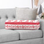 - RealHomes Özel Tasarımlı Dijital Baskılı İç Dolgulu Fermuarlı Silindir Yastık - Realhomes  Merry Christmas Kanaviçe Görünümlü Geyikler Dijital Baskılı İç Dolgulu - Fermuarlı Süet Silindir Yuvarlak Yastık Kırlent Realhomes