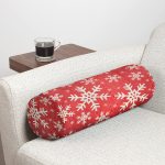 - RealHomes Özel Tasarımlı Dijital Baskılı İç Dolgulu Fermuarlı Silindir Yastık - Realhomes  Beyaz Kar Taneleri Motifli Dijital Baskılı Dekoratif İç Dolgulu Yumuşak Silindir Form Yastık Kırlent Realhomes