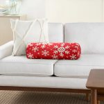 - RealHomes Özel Tasarımlı Dijital Baskılı İç Dolgulu Fermuarlı Silindir Yastık - Realhomes  Beyaz Kar Taneleri Motifli Dijital Baskılı Dekoratif İç Dolgulu Yumuşak Silindir Form Yastık Kırlent Realhomes