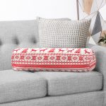 - RealHomes Özel Tasarımlı Dijital Baskılı İç Dolgulu Fermuarlı Silindir Yastık - Realhomes  Ekose Dokuma Desenli Yılbaşı Temalı İç Dolgulu - Fermuarlı Süet Silindir Yuvarlak Yastık Kırlent Realhomes