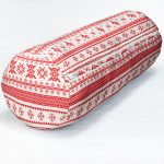 - RealHomes Özel Tasarımlı Dijital Baskılı İç Dolgulu Fermuarlı Silindir Yastık - Realhomes  Ekose Dokuma Desenli Yılbaşı Temalı İç Dolgulu - Fermuarlı Süet Silindir Yuvarlak Yastık Kırlent Realhomes