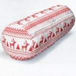 - RealHomes Özel Tasarımlı Dijital Baskılı İç Dolgulu Fermuarlı Silindir Yastık - Realhomes Kırmızı Geyik Desenli Özel Tasarımlı Dijital Baskılı Modern İç Dolgulu Süet Silindir Yastık Kırlent - Bel Yastığı Realhomes