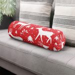 Geyik Desenli Özel Tasarımlı Dijital Baskılı Modern İç Dolgulu Süet Silindir Yastık Kırlent - Bel Yastığı Realhomes