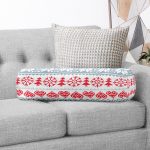 Yılbaşı Konsept Desenli Özel Tasarımlı Dijital Baskılı Modern İç Dolgulu Fermuarlı Çok Amaçlı Silindir Yastık Kırlent Realhomes