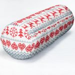 Yılbaşı Konsept Desenli Özel Tasarımlı Dijital Baskılı Modern İç Dolgulu Fermuarlı Çok Amaçlı Silindir Yastık Kırlent Realhomes