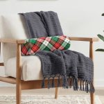 - RealHomes Özel Tasarımlı Dijital Baskılı İç Dolgulu Fermuarlı Silindir Yastık - Realhomes Realhomes Yeşil Kırmızı Beyaz Ekose Desenli Modern İç Dolgulu - Fermuarlı Süet Silindir Yuvarlak Yastık Kırlent Realhomes