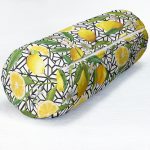 - RealHomes Özel Tasarımlı Dijital Baskılı İç Dolgulu Fermuarlı Silindir Yastık - Realhomes Geometrik ve Limon Desenli 3D Dijital Baskılı İç Dolgulu - Fermuarlı Süet Silindir Daire Yastık Kırlent Realhomes