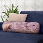 - RealHomes Özel Tasarımlı Dijital Baskılı İç Dolgulu Fermuarlı Silindir Yastık - Realhomes Altın Yaldızlı Mermer Desenli Dijital Baskılı İç Dolgulu Süet Silindir Yastık Kırlent - Bel Yastığı Realhomes