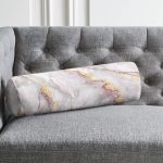 - RealHomes Özel Tasarımlı Dijital Baskılı İç Dolgulu Fermuarlı Silindir Yastık - Realhomes Altın Yaldız Çizgili Mermer Desenli Dekoratif İç Dolgulu Süet Silindir Yastık Kırlent - Bel Yastığı Realhomes