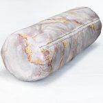 - RealHomes Özel Tasarımlı Dijital Baskılı İç Dolgulu Fermuarlı Silindir Yastık - Realhomes Altın Yaldız Çizgili Mermer Desenli Dekoratif İç Dolgulu Süet Silindir Yastık Kırlent - Bel Yastığı Realhomes