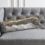 - RealHomes Özel Tasarımlı Dijital Baskılı İç Dolgulu Fermuarlı Silindir Yastık - Realhomes  Modern Siyah Beyaz Altın Mermer Motifli Dijital Baskılı İç Dolgulu - Fermuarlı Süet Silindir Yuvarlak Yastık Kırlent Realhomes