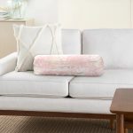 - RealHomes Özel Tasarımlı Dijital Baskılı İç Dolgulu Fermuarlı Silindir Yastık - Realhomes  Palmiye Desenli Mermer Zeminli Dekoratif İç Dolgulu Fermuarlı Çok Amaçlı Silindir Yastık Kırlent Realhomes