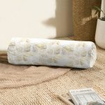 Geometrik Mermer Zeminli Modern İç Dolgulu - Fermuarlı Süet Berjer Silindir Yastık Kırlent Realhomes