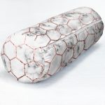 - RealHomes Özel Tasarımlı Dijital Baskılı İç Dolgulu Fermuarlı Silindir Yastık - Realhomes Mermer ve Petek Desenli Dijital Baskılı İç Dolgulu Yumuşak Silindir Form Yastık Kırlent Realhomes