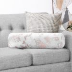 - RealHomes Özel Tasarımlı Dijital Baskılı İç Dolgulu Fermuarlı Silindir Yastık - Realhomes  Mermer Zeminli Dijital Baskılı İç Dolgulu Fermuarlı Çok Amaçlı Silindir Yastık Kırlent Realhomes