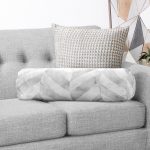 - RealHomes Özel Tasarımlı Dijital Baskılı İç Dolgulu Fermuarlı Silindir Yastık - Realhomes  Geometrik Desenli Mermer Zeminli Modern İç Dolgulu Fermuarlı Çok Amaçlı Silindir Yastık Kırlent Realhomes