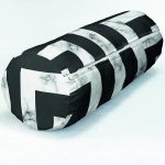 - RealHomes Özel Tasarımlı Dijital Baskılı İç Dolgulu Fermuarlı Silindir Yastık - Realhomes  Mermer Zeminli Siyah Geometrik Desenli Modern İç Dolgulu - Fermuarlı Süet Silindir Rulo Yastık Kırlent Realhomes