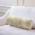 - RealHomes Özel Tasarımlı Dijital Baskılı İç Dolgulu Fermuarlı Silindir Yastık - Realhomes  Vizon Renk Amazon Yaprakları Temalı Modern İç Dolgulu - Fermuarlı Süet Silindir Rulo Yastık Kırlent Realhomes