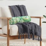 - RealHomes Özel Tasarımlı Dijital Baskılı İç Dolgulu Fermuarlı Silindir Yastık - Realhomes Amazon Yaprakları Dijital Baskılı Modern İç Dolgulu Süet Silindir Yastık Kırlent - Bel Yastığı Realhomes