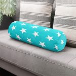 - RealHomes Özel Tasarımlı Dijital Baskılı İç Dolgulu Fermuarlı Silindir Yastık - Realhomes  Modern Yıldız Desenli Dijital Baskılı Dekoratif İç Dolgulu - Fermuarlı Süet Silindir Yuvarlak Yastık Kırlent Realhomes