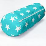 - RealHomes Özel Tasarımlı Dijital Baskılı İç Dolgulu Fermuarlı Silindir Yastık - Realhomes  Modern Yıldız Desenli Dijital Baskılı Dekoratif İç Dolgulu - Fermuarlı Süet Silindir Yuvarlak Yastık Kırlent Realhomes