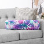 - RealHomes Özel Tasarımlı Dijital Baskılı İç Dolgulu Fermuarlı Silindir Yastık - Realhomes Mavi Zeminde Tropikal Objeler Modern İç Dolgulu Yumuşak Silindir Form Yastık Kırlent Realhomes