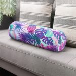 - RealHomes Özel Tasarımlı Dijital Baskılı İç Dolgulu Fermuarlı Silindir Yastık - Realhomes Mavi Zeminde Tropikal Objeler Modern İç Dolgulu Yumuşak Silindir Form Yastık Kırlent Realhomes