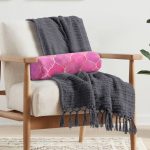 - RealHomes Özel Tasarımlı Dijital Baskılı İç Dolgulu Fermuarlı Silindir Yastık - Realhomes Pembe Altın Varaklı Ogea Desenli Dekoratif İç Dolgulu - Fermuarlı Süet Silindir Daire Yastık Kırlent Realhomes