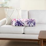 Pudra Renkler Ananas Desenli Özel Tasarım İç Dolgulu Fermuarlı Çok Amaçlı Silindir Yastık Kırlent Realhomes