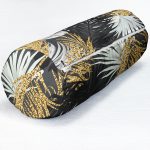 - RealHomes Özel Tasarımlı Dijital Baskılı İç Dolgulu Fermuarlı Silindir Yastık - Realhomes  Siyah Zeminde Palmiye Yaprakları Özel Tasarım İç Dolgulu Yumuşak Silindir Form Yastık Kırlent Realhomes