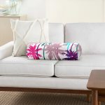 - RealHomes Özel Tasarımlı Dijital Baskılı İç Dolgulu Fermuarlı Silindir Yastık - Realhomes Realhomes Renkli Palmiyeler Özel Tasarımlı Dijital Baskılı Modern İç Dolgulu Süet Silindir Yastık Kırlent - Bel Yastığı Realhomes