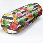 - RealHomes Özel Tasarımlı Dijital Baskılı İç Dolgulu Fermuarlı Silindir Yastık - Realhomes Siyah Zeminli Renkli Ananaslar Özel Tasarım İç Dolgulu - Fermuarlı Süet Silindir Daire Yastık Kırlent Realhomes