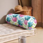 - RealHomes Özel Tasarımlı Dijital Baskılı İç Dolgulu Fermuarlı Silindir Yastık - Realhomes Renkli Zikzak Desenli Ananaslar Modern Tasarımlı İç Dolgulu Fermuarlı Çok Amaçlı Silindir Yastık Kırlent Realhomes