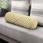 - RealHomes Özel Tasarımlı Dijital Baskılı İç Dolgulu Fermuarlı Silindir Yastık - Realhomes  Geometrik Altın Kabartma Desenli Özel Tasarım İç Dolgulu - Fermuarlı Süet Silindir Rulo Yastık Kırlent Realhomes