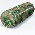 - RealHomes Özel Tasarımlı Dijital Baskılı İç Dolgulu Fermuarlı Silindir Yastık - Realhomes  Çuval Zeminde Yeşil Yaprak Desenli Özel Tasarım İç Dolgulu Fermuarlı Çok Amaçlı Silindir Yastık Kırlent Realhomes