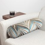 - RealHomes Özel Tasarımlı Dijital Baskılı İç Dolgulu Fermuarlı Silindir Yastık - Realhomes  Renklerin Uyumu Geometrik Tasarımlı Dekoratif İç Dolgulu Süet Silindir Yastık Kırlent - Bel Yastığı Realhomes