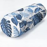 - RealHomes Özel Tasarımlı Dijital Baskılı İç Dolgulu Fermuarlı Silindir Yastık - Realhomes  Mavi Amazon Yaprakları Özel Tasarımlı Dekoratif İç Dolgulu - Fermuarlı Süet Berjer Silindir Yastık Kırlent Realhomes