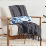 - RealHomes Özel Tasarımlı Dijital Baskılı İç Dolgulu Fermuarlı Silindir Yastık - Realhomes  Mavi Amazon Yaprakları Özel Tasarımlı Dekoratif İç Dolgulu - Fermuarlı Süet Berjer Silindir Yastık Kırlent Realhomes