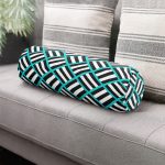 - RealHomes Özel Tasarımlı Dijital Baskılı İç Dolgulu Fermuarlı Silindir Yastık - Realhomes Mavi Çizgili Siyah Beyaz Desenli Dekoratif İç Dolgulu - Fermuarlı Süet Silindir Rulo Yastık Kırlent Realhomes