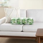 - RealHomes Özel Tasarımlı Dijital Baskılı İç Dolgulu Fermuarlı Silindir Yastık - Realhomes  Suluboya Lif Yapraklar Desenli Özel Tasarım İç Dolgulu Fermuarlı Çok Amaçlı Silindir Yastık Kırlent Realhomes