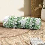 - RealHomes Özel Tasarımlı Dijital Baskılı İç Dolgulu Fermuarlı Silindir Yastık - Realhomes  Suluboya Lif Yapraklar Desenli Özel Tasarım İç Dolgulu Fermuarlı Çok Amaçlı Silindir Yastık Kırlent Realhomes