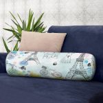 - RealHomes Özel Tasarımlı Dijital Baskılı İç Dolgulu Fermuarlı Silindir Yastık - Realhomes Özel Tasarım Paris Fashion Dijital Baskılı Modern İç Dolgulu Yumuşak Silindir Form Yastık Kırlent Realhomes