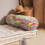 Rengarenk Evler Özel Tasarımlı Modern Kumaş İç Dolgulu Yumuşak Silindir Form Yastık Kırlent Realhomes